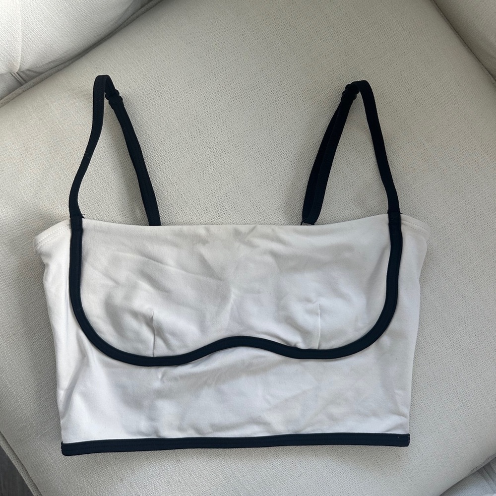ALO Airbrush Streamlined Bra Tank Ivory